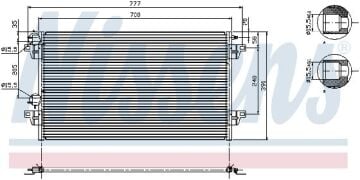 KLİMA RADYATÖRÜ RENAULT LAGUNA II (01-)VEL SATIS (02-) HORTUM ÇAPI:14.5CM