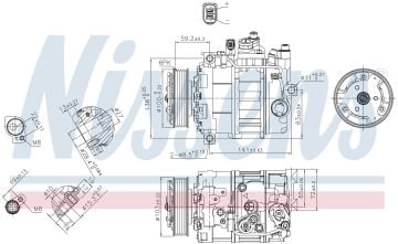 KLİMA KOMPRESÖR (PV6) AUDİ A4 A6 2.7TDI -3.0TDI QUATTRO 04-11 100MM