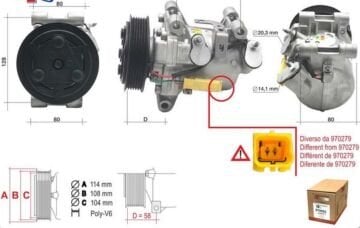 KLİMA KOMPRESÖR (PV6) PEUGEOT 301 CİTROEN C-ELLYSE 110MM