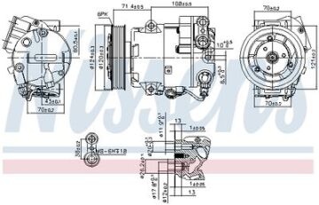 KLİMA KOMPRESÖR (PV6) OPEL ASTRA J 1.4İ 16V(09-)
