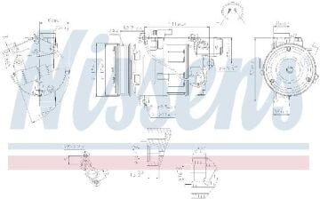 KLİMA KOMPRESÖR (PV6) BMW 1 E81-E82-E87-E88 (04-)3 E90-E91-E92-E93 BENZİNLİ(05-)3 F30-F31-F35-F80 (11-)X1 E84 (09-)