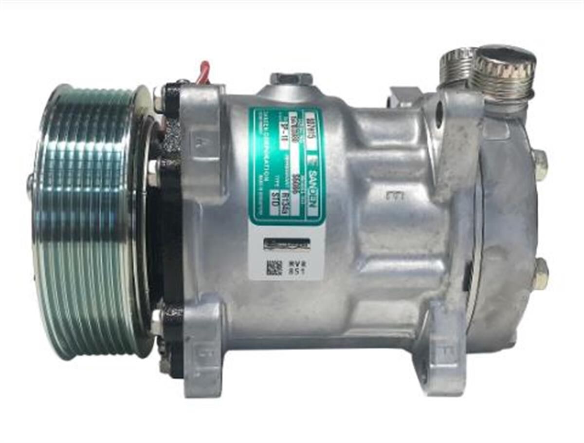 KLİMA KOMPRESÖR (PV8) UNV. 7H15 12V ÜSTTEN ÇIKIŞ K.K