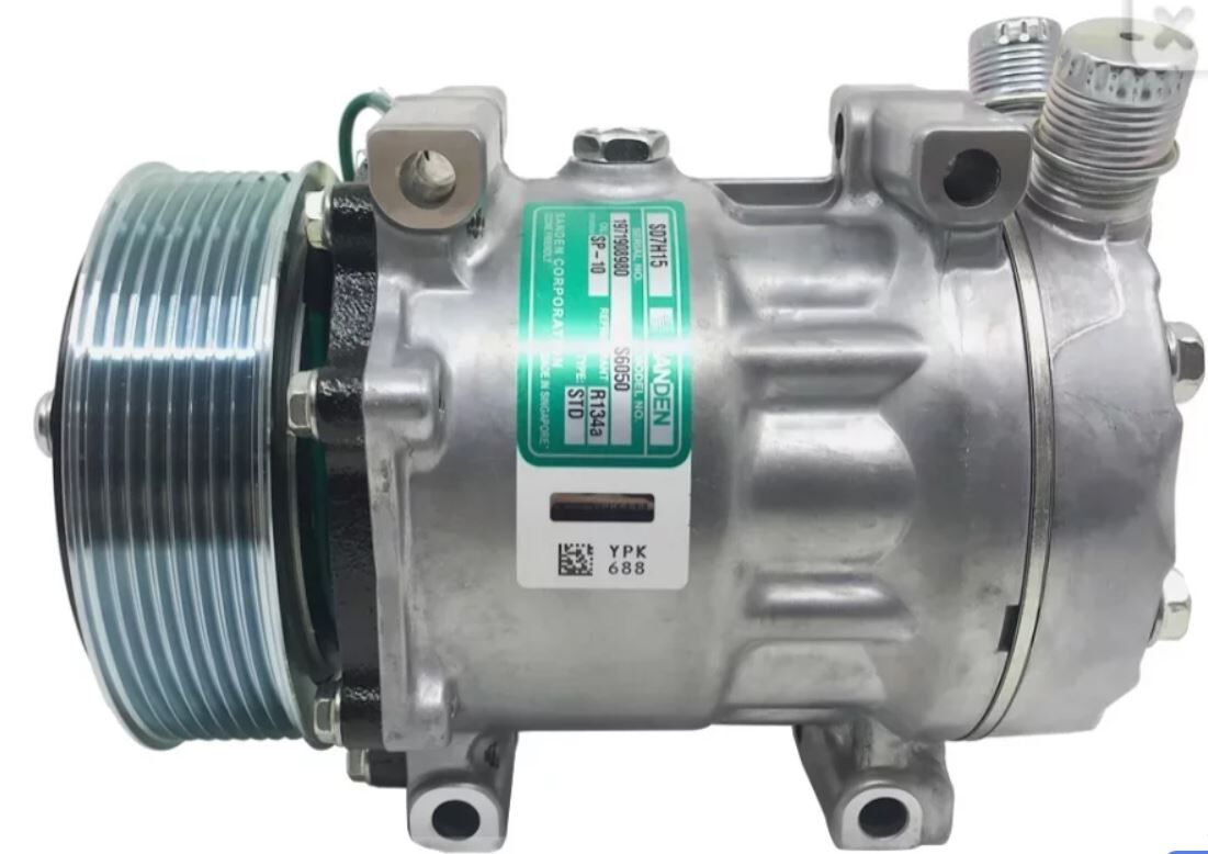 KLİMA KOMPRESÖR (PV8) UNV. 7H15 24V SAPLAMALI ÜSTTEN ÇIKIŞ İ.K