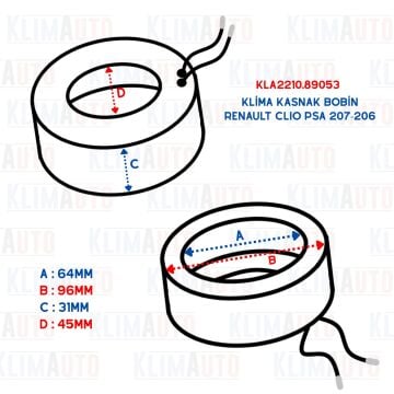 KLİMA KASNAK BOBİN RENAULT CLİO PSA 207-206