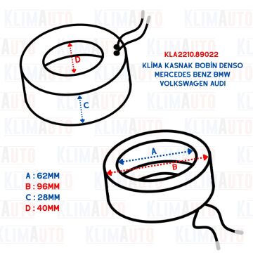 KLİMA KASNAK BOBİN DENSO MERCEDES BENZ BMW VOLKSWAGEN AUDI