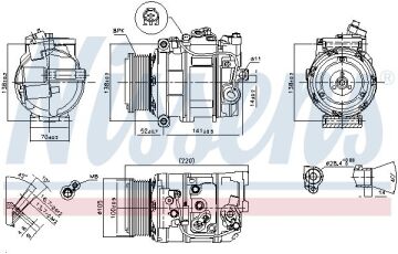 KLİMA KOMPRESÖR (PV8) MERCEDES M,R,GL SERİ