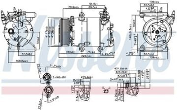 KLİMA KOMPRESÖR (PV6) FORD MONDEO III (00-)GALAXY III(06-)LAND ROVER FREELANDER II(07-)
