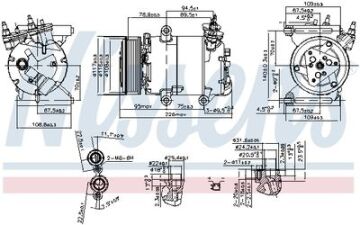 KLİMA KOMPRESÖR (PV6) FORD MONDEO III (00-)GALAXY III(06-)LAND ROVER FREELANDER II(07-)