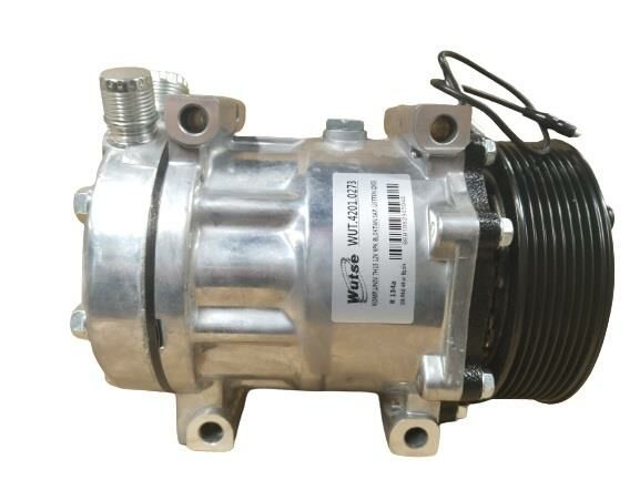 KLİMA KOMPRESÖR (PV8) UNV. 7H15 12V SAPLAMALI ÜSTTEN ÇIKIŞ İ.K