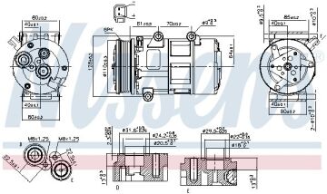 KLİMA KOMPRESÖR (PV6) FORD GALAXY III (06-)MONDEO IV (07-)