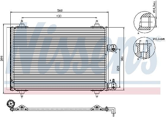 KLİMA RADYATÖRÜ PEUGEOT C4 (04-)C5 (00-)307 (00-)