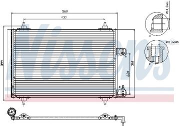 KLİMA RADYATÖRÜ PEUGEOT C4 (04-)C5 (00-)307 (00-)