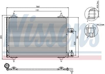 KLİMA RADYATÖRÜ PEUGEOT C4 (04-)C5 (00-)307 (00-)