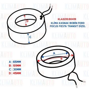 KLİMA KASNAK BOBİN FORD FOCUS FIESTA TRANSIT DİZEL