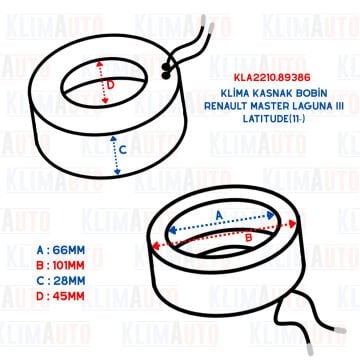 KLİMA KASNAK BOBİN RENAULT MASTER LAGUNA III LATITUDE(11-)