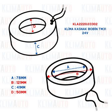 KLİMA KASNAK BOBİN TM31 24V