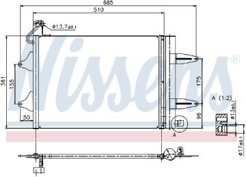 KLİMA RADYATÖRÜ SEAT CORDOBA (02-)IBIZA III (01-) SKODA FABIA (99-)VW