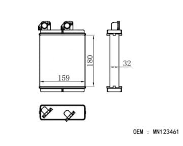 KALORİFER RADYATÖRÜ MITSUBISHI L200 (K7T,K6T) 2.5TD 1996-2006 / VOLVO