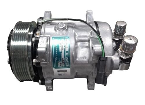 KLİMA KOMPRESÖR (PV6) 5H11 12V ÜSTEN ÇIKIŞ İ.K (NEWHOLLAND BOBCAT)