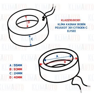 KLİMA KASNAK BOBİN PEUGEOT 301 CİTROEN C-ELYSEE
